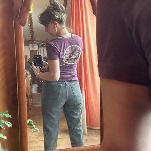 Vintage l.l.bean high rise straight leg black jeans. 32x30 perfect mom jeans